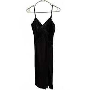 Vintage Coty USA Beaded Maxi Dress
